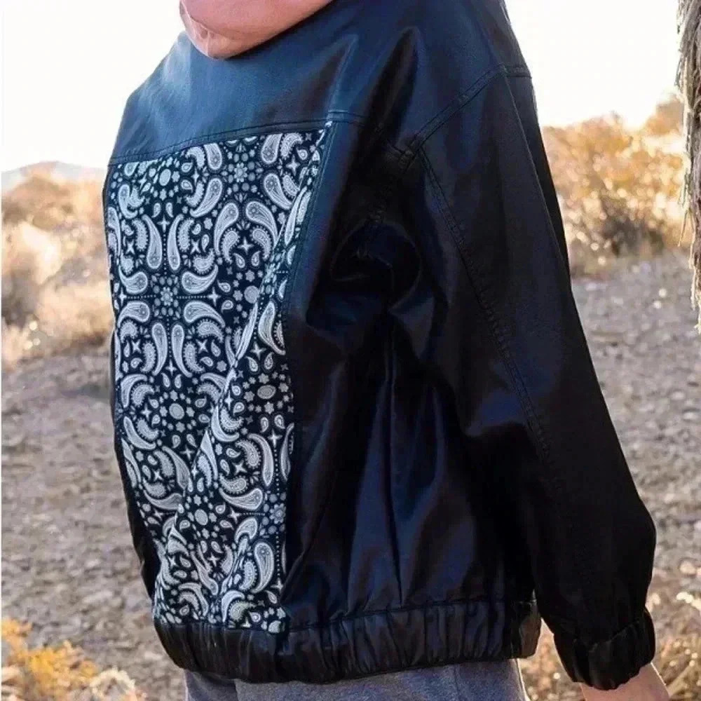 Black faux leather jacket - Picture 6 of 6